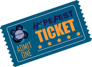 Admission includes a HopeFest wristband for games and activities, all-you-can-eat BBQ, and the option to participate in the 1+ mile Walk and/or Kidz Dash (Ages 3-10).